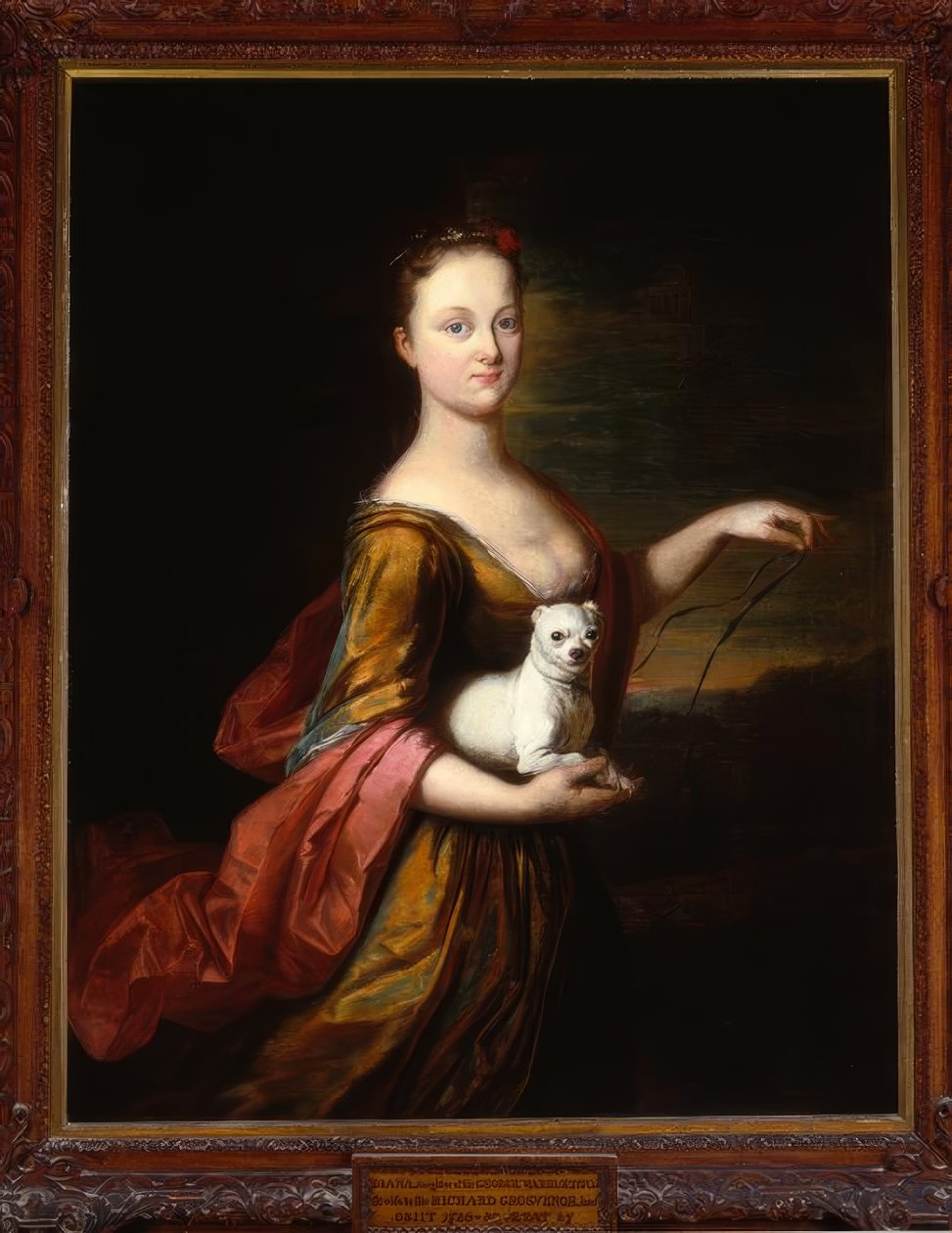 H.v.d. Důl, obrázek Diana Warburton, Lady Grosvenor / Gem. od Herman van der Mijn