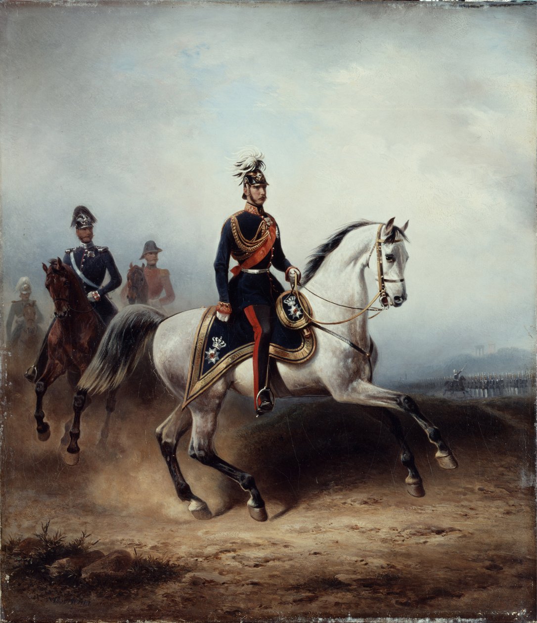Frederick III Wilhelm na Bornstedter Field, 1858 od Hermann Meyerheim