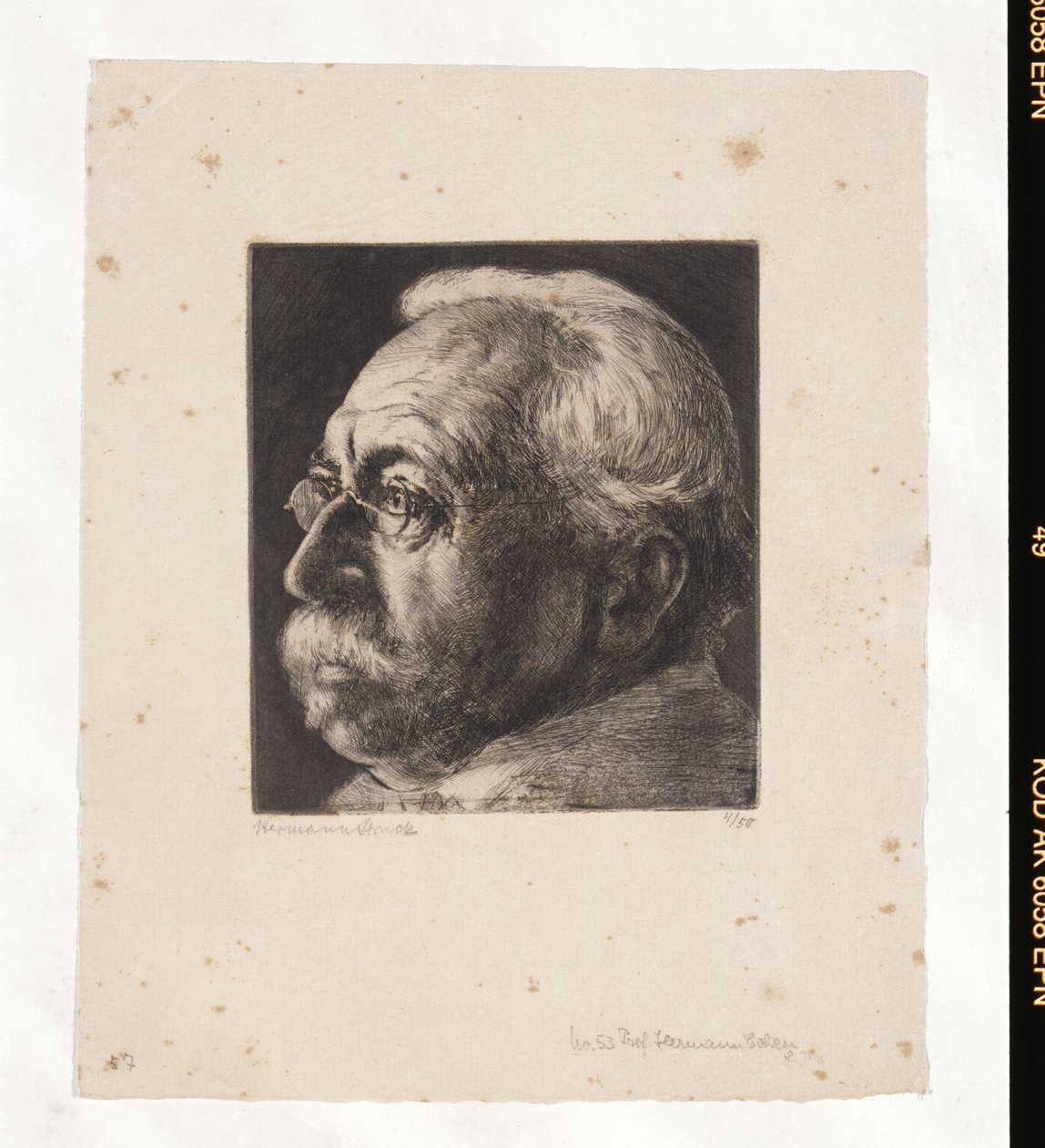 Portrét Hermanna Cohena (1842-1918) od Hermann Struck