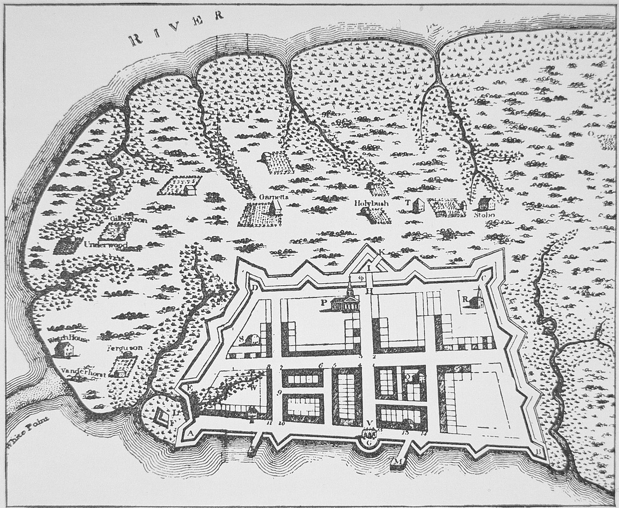 Colonial Carolina (litografie) od Hermann (after) Moll