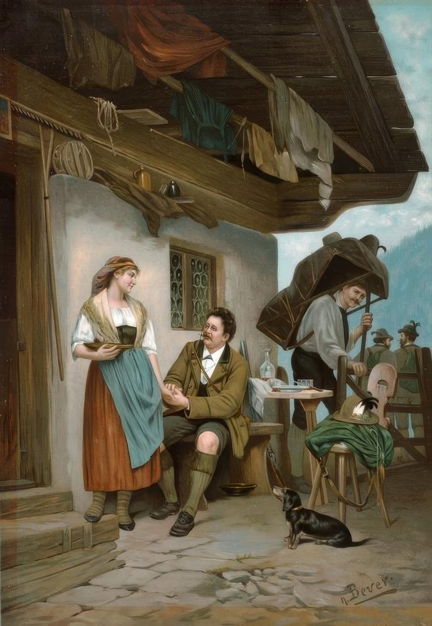 Letní návštěvníci Alm od Hermann Bever