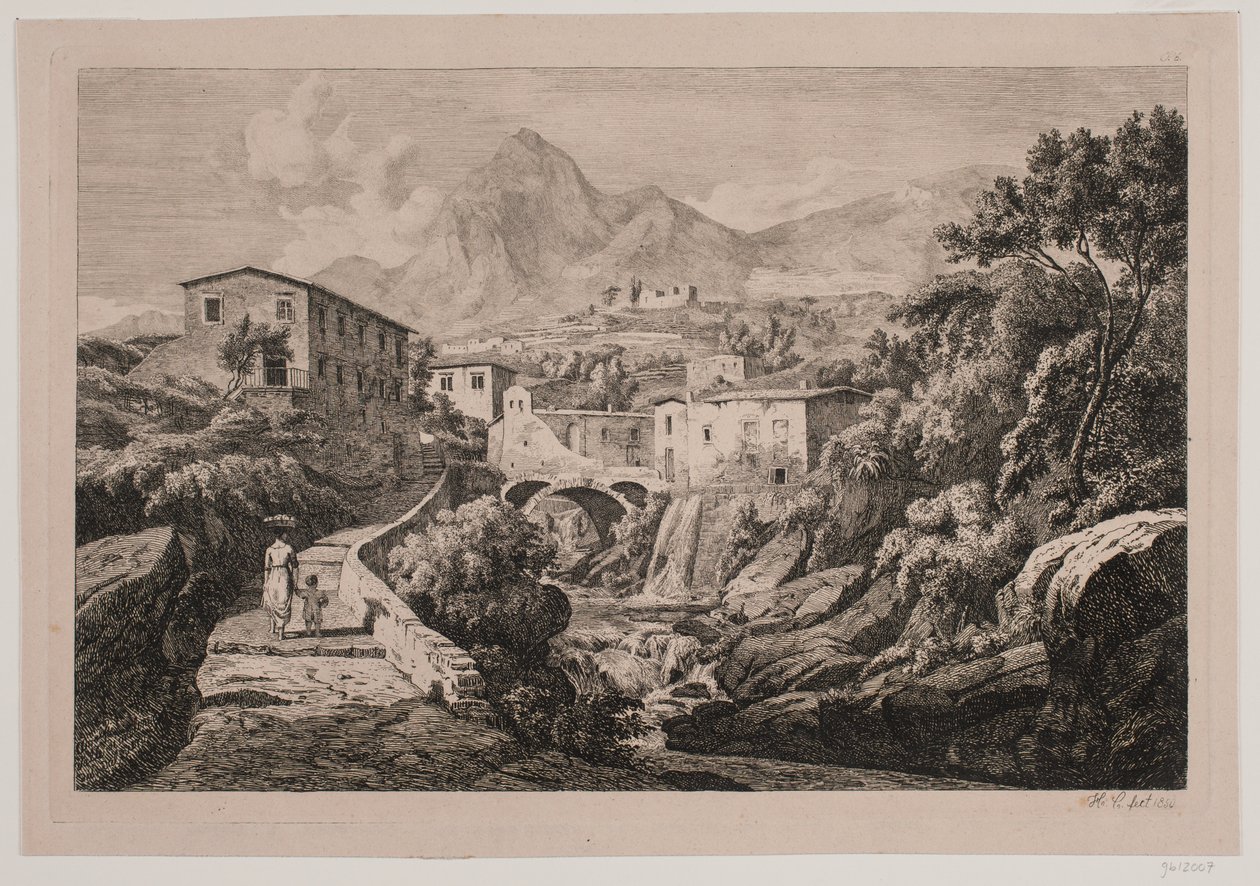 Mlýnský rybník v Amalfi od Hermann Carmiencke