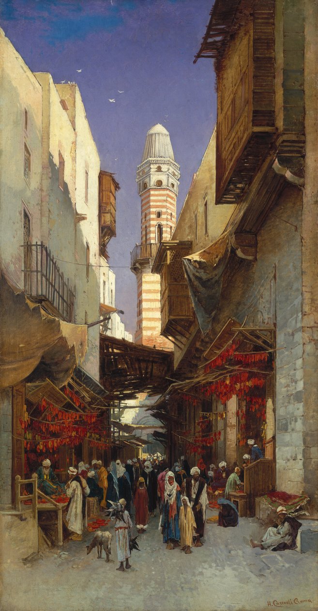 Egyptský bazar od Hermann David Salomon Corrodi