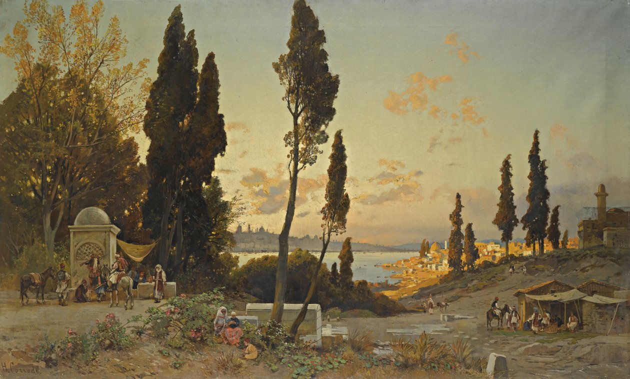 Pohledy přes Bospor, Konstantinopol od Hermann David Salomon Corrodi