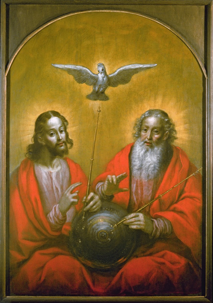 Duch svatý s modelem Ptolemaiova světa, 1610 od Hermann Han