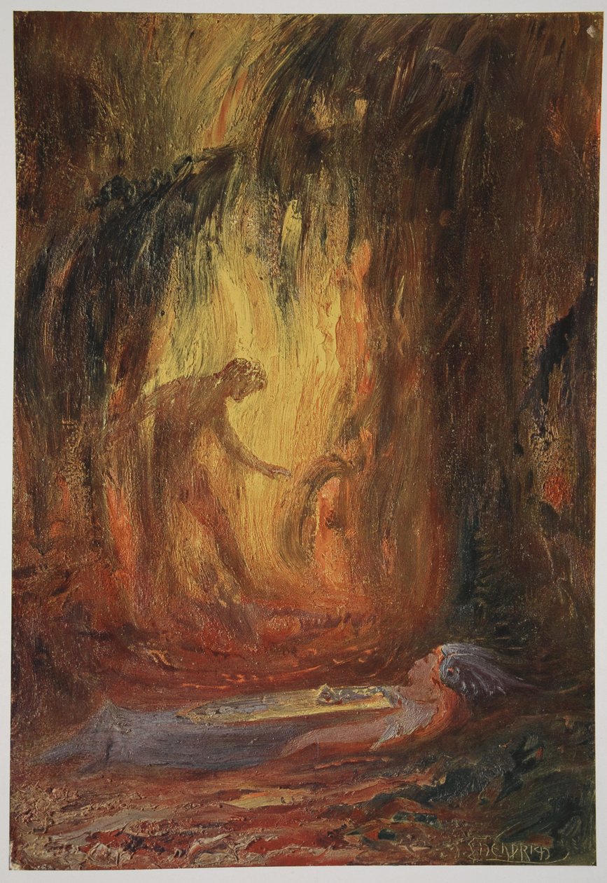 Probuzení Brunnhildy, 1906 od Hermann Hendrich
