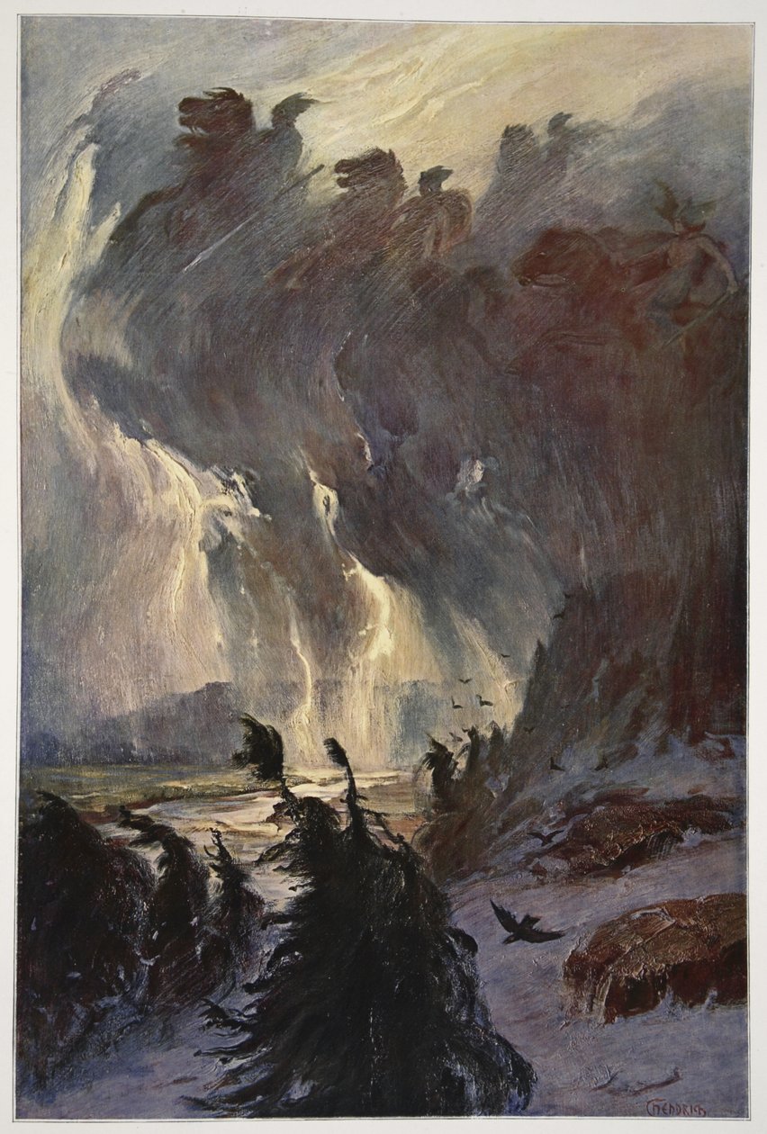 Jízda Valkýr, 1906 od Hermann Hendrich