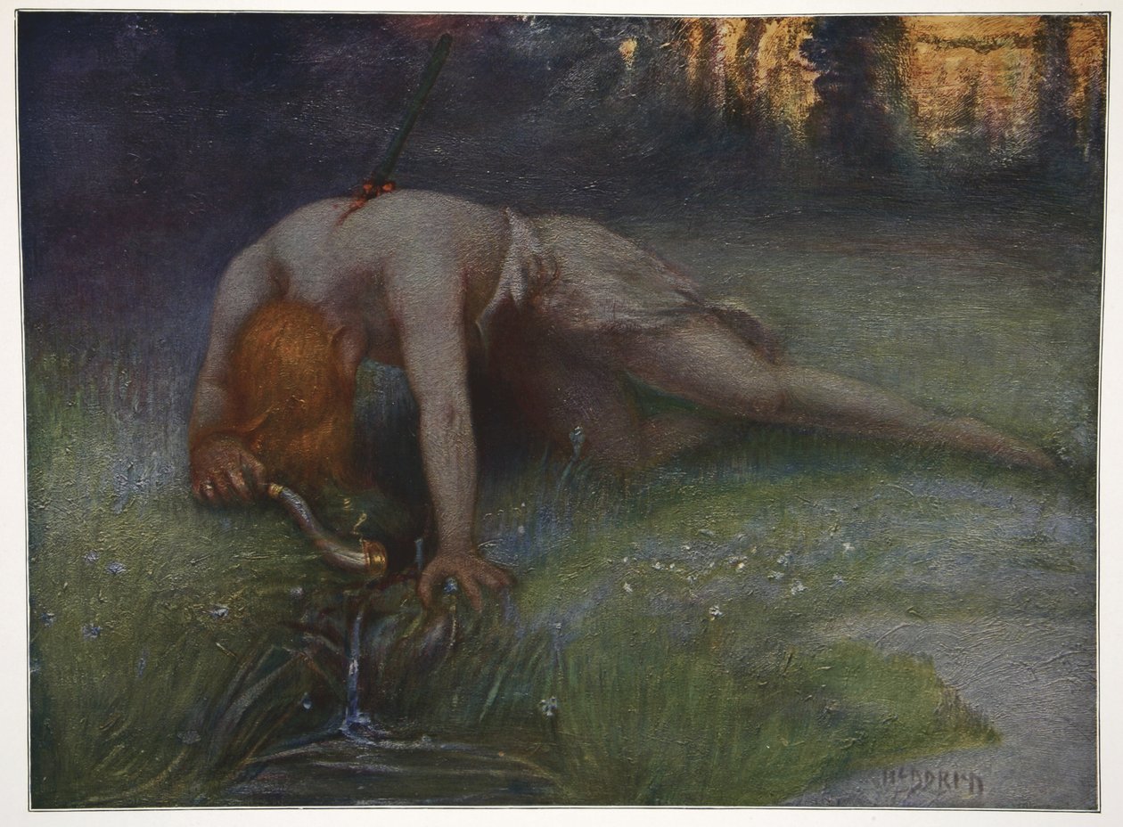 Smrt Siegfrieda, 1906 od Hermann Hendrich