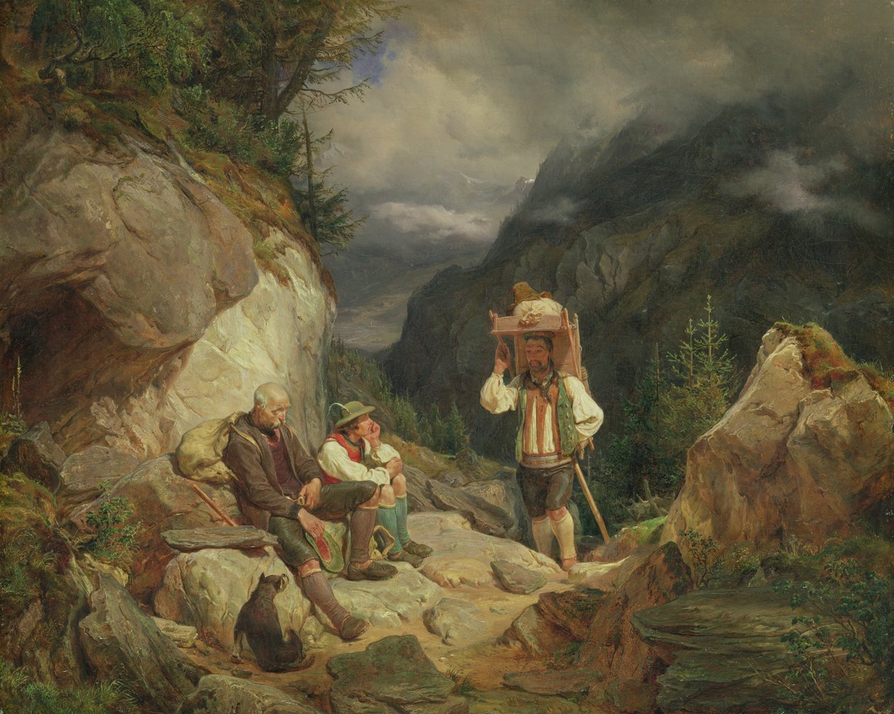 Odpočinek na hoře, 1848 od Hermann Kauffmann