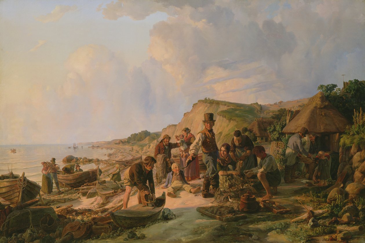 Návrat rybáře domů v Probsteieru, 1837 od Hermann Kauffmann