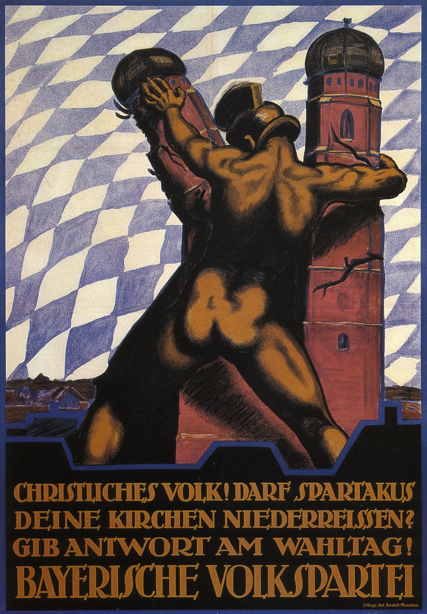 křesťané! Zboří Spartakus vaše kostely, 1919 od Hermann Keimel