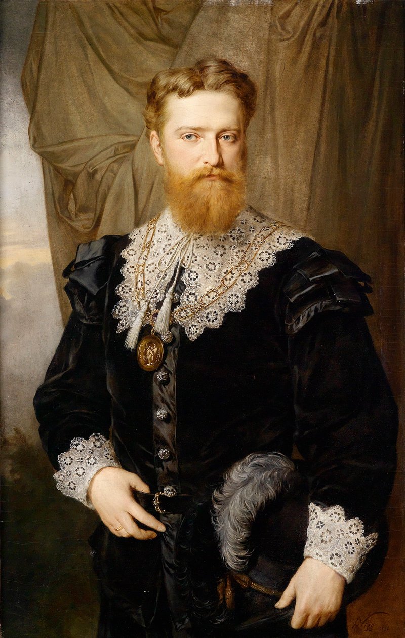 ""Portrét rakouského politika Karla Luegera v historickém kostýmu"" (Portrait Of Karl Lueger (1844-1910) In Historical Costume) Malba Hermanna Nigga (1849-1928) od Hermann Nigg