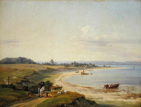 Pobřežní krajina (olej na papíře položený na palubě) od Hermann Soltau