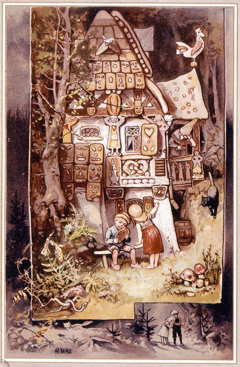 Jeníček a Mařenka, příběh od Grimma - ilustrace Hermann Vogel od Hermann Vogel