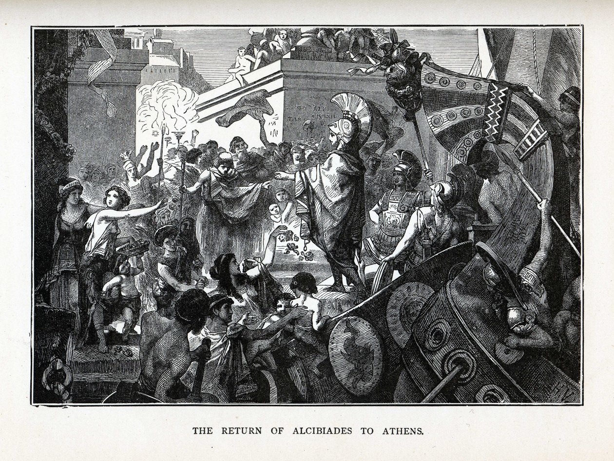 Návrat Alkibiada do Athén, 1882 od Hermann Vogel