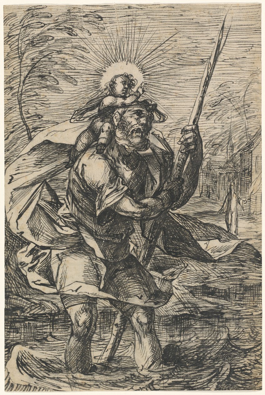 Saint Christopher (recto) od Hermann Weyer