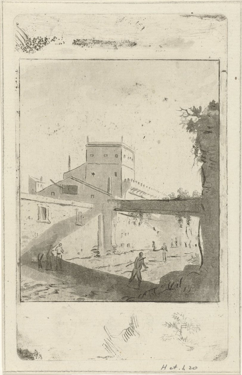 Panoráma města Italská krajina od Hermanus Fock
