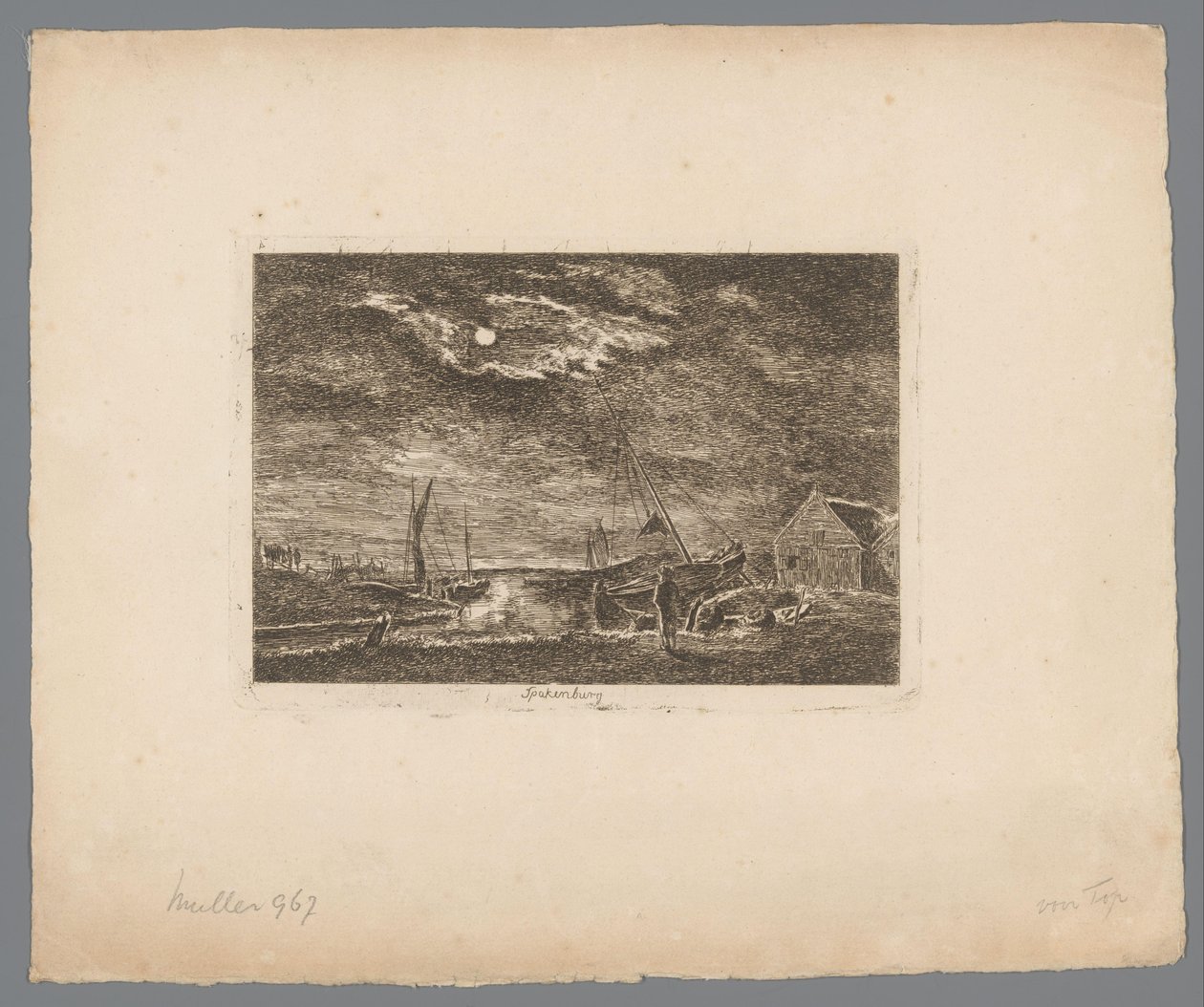 Pohled na Spakenburg Spakenburg (název na objektu) Objevující se krajiny (název série) od Hermanus van Brussel