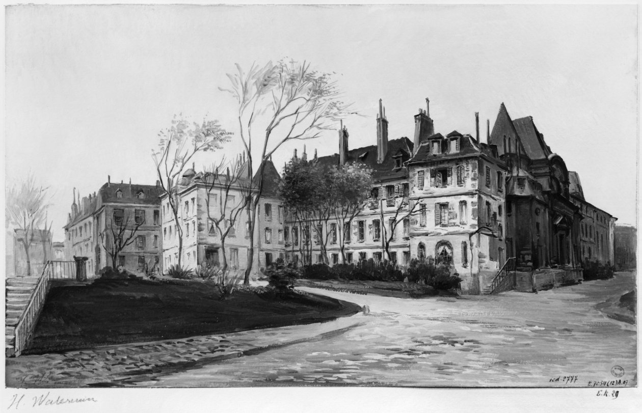 Pohled na zahrady mateřince Port-Royal, 1905 od Herminie Waterneau