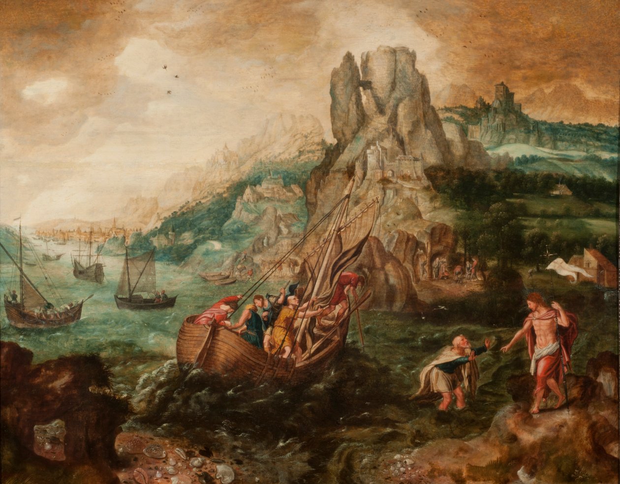 Poslední zjevení Krista učedníkům (olej na plátně) od Herri met de (c.1510 p.1550) Bles