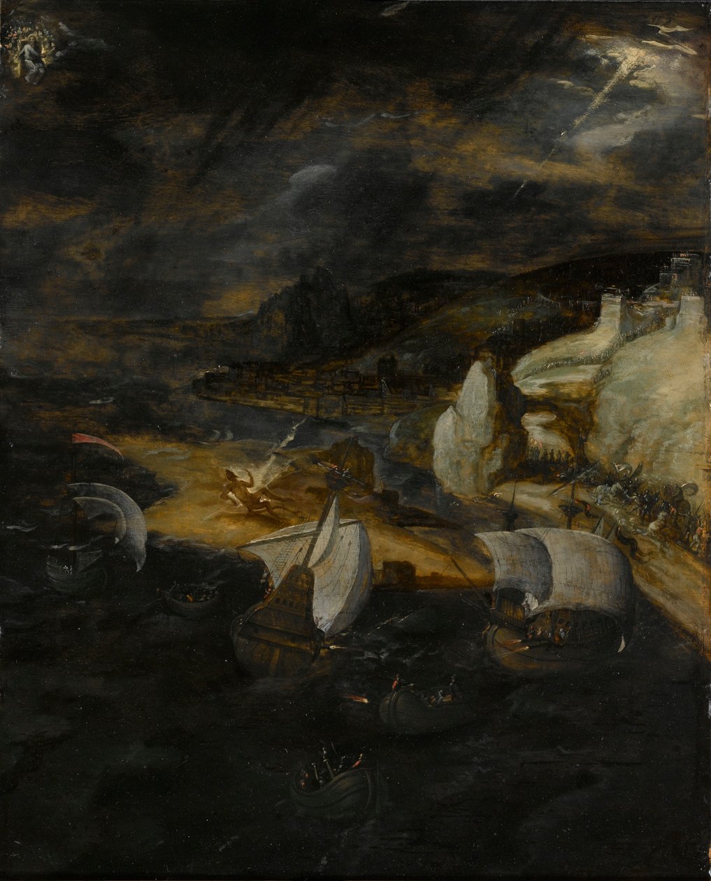 Luciferův pád od Herri met de (c.1510 p.1550) Bles