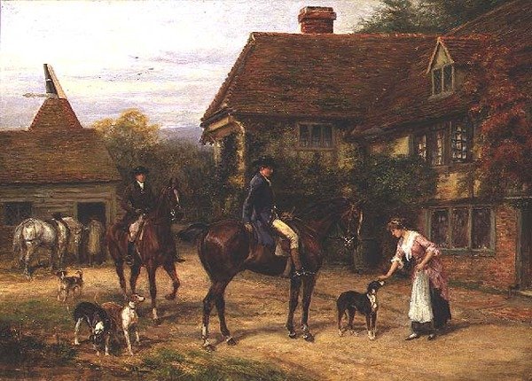 Ranní volání (olej na plátně) od Heywood Hardy