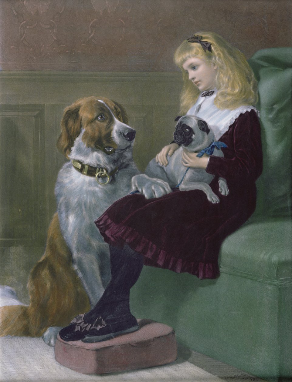 Její jediní spoluhráči, vyryl George H. Every, hospoda Arthur Lucas, 1872 (mezzotinta) od Heywood Hardy