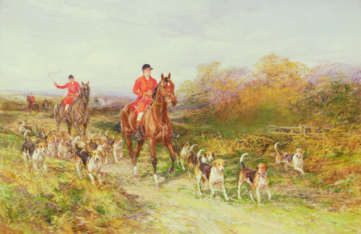 Lovecká scéna od Heywood Hardy