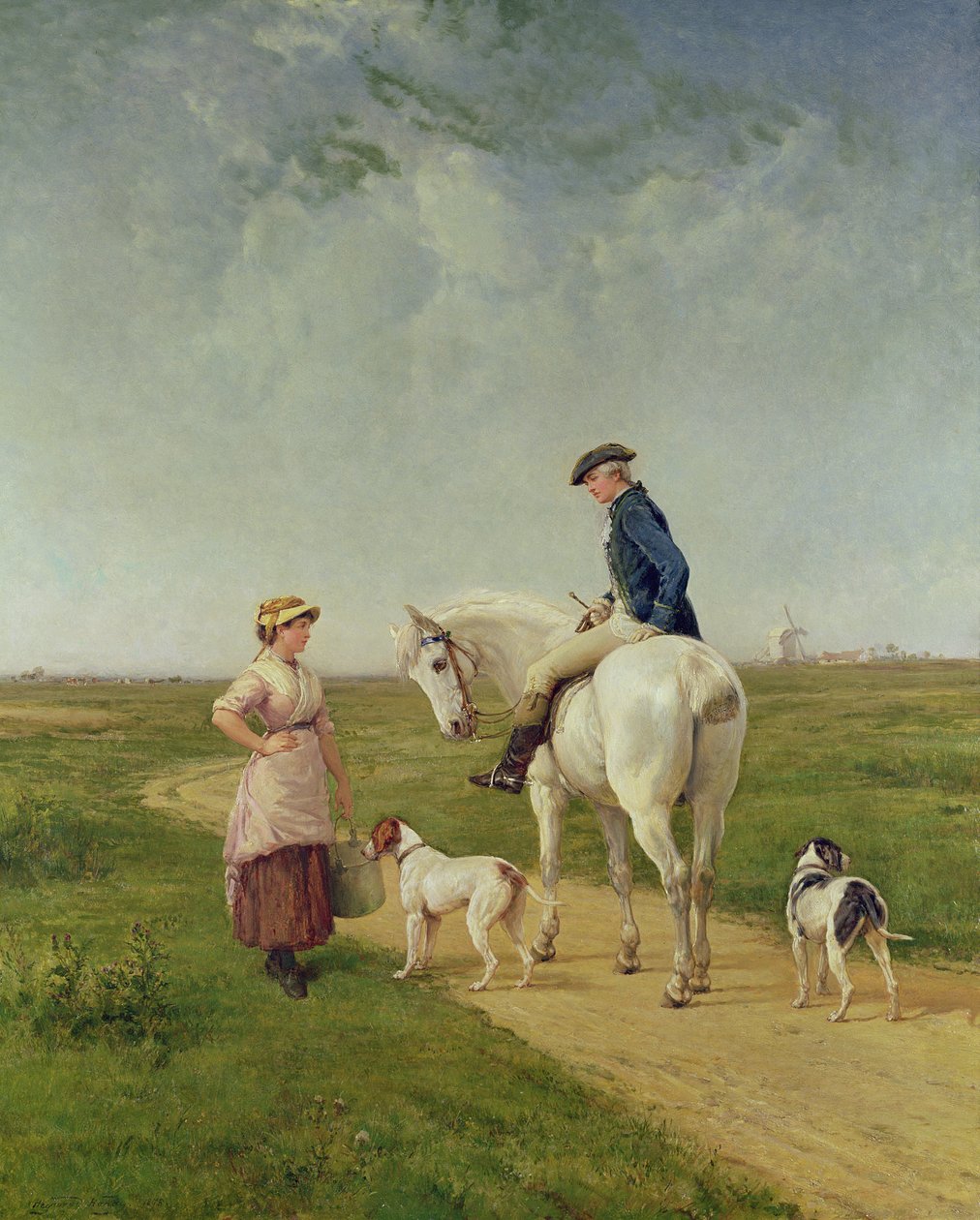 Dojička mluví s kavalírem od Heywood Hardy