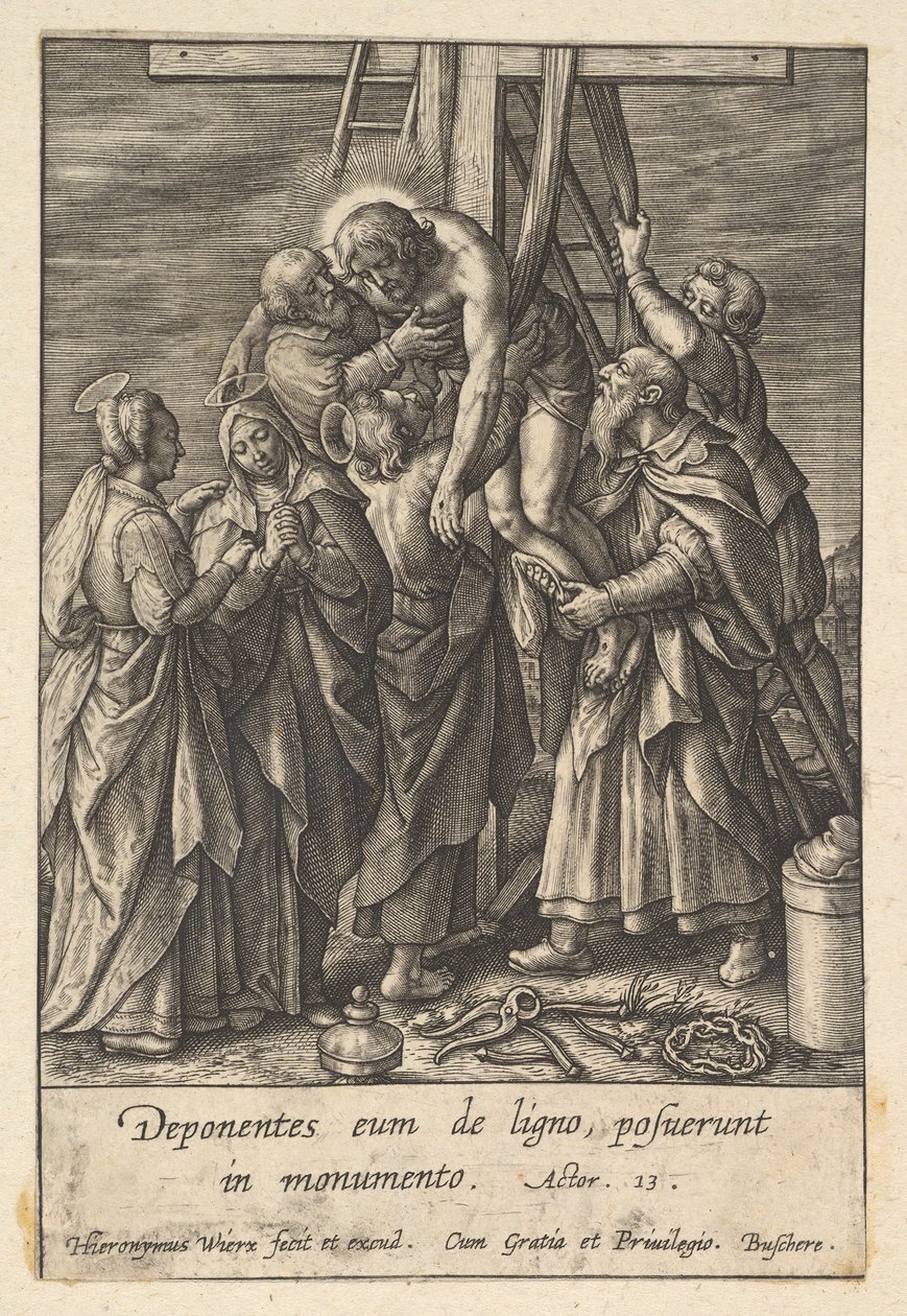 Sestup z kříže, před rokem 1619. od Hieronymous Wierix