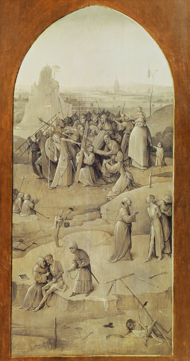 Kristus na cestě na Kalvárii, z triptychu Pokušení svatého Antonína (vně pravého panelu) (viz také 821, 35965, 44162, 59834 a 67838) od Hieronymus Bosch