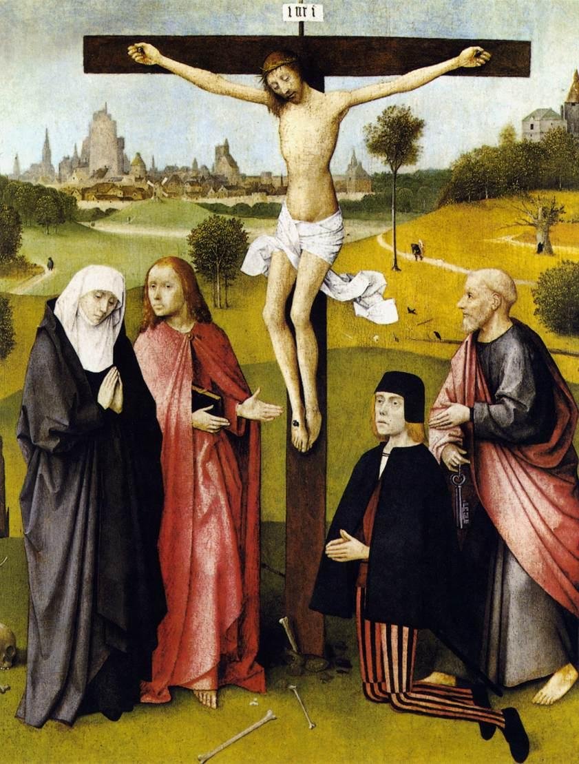 Ukřižování s dárcem od Hieronymus Bosch