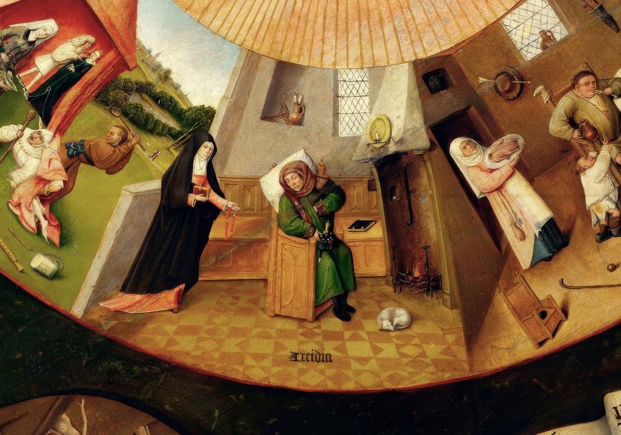 Sedm hlavních hříchů a čtyři poslední věci od Hieronymus Bosch