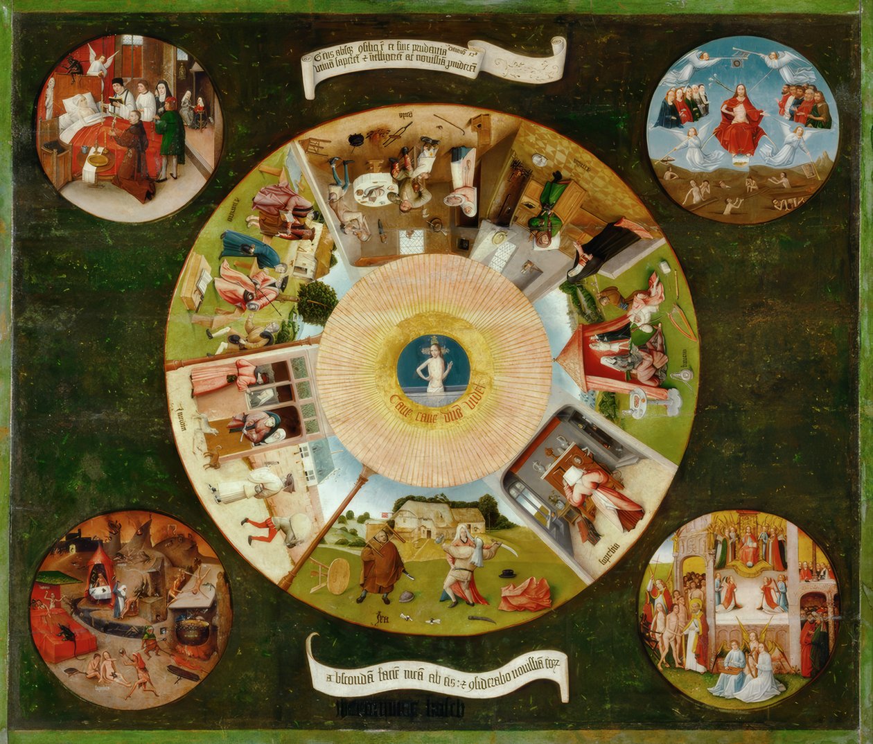 Sedm hlavních hříchů a čtyři poslední věci od Hieronymus Bosch