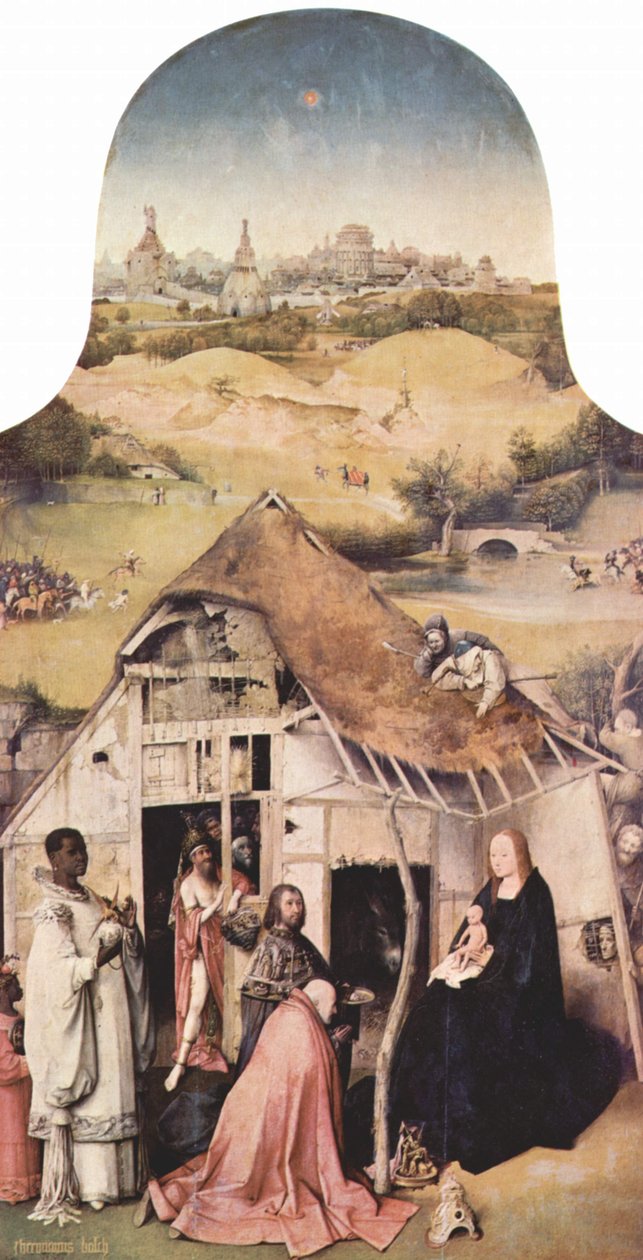 Klanění tří králů od Hieronymus Bosch