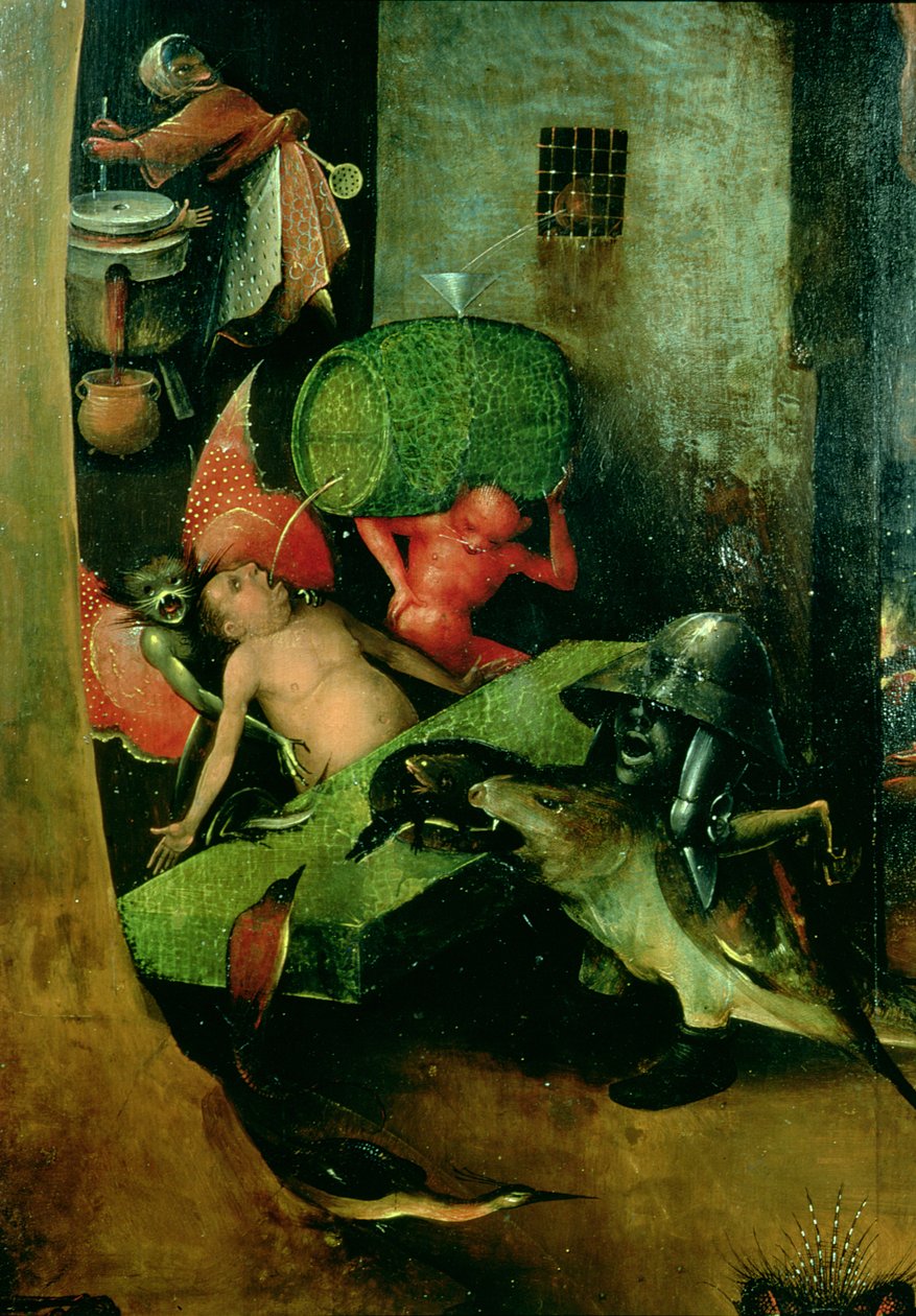Poslední soud (oltářní obraz): Detail sudu od Hieronymus Bosch