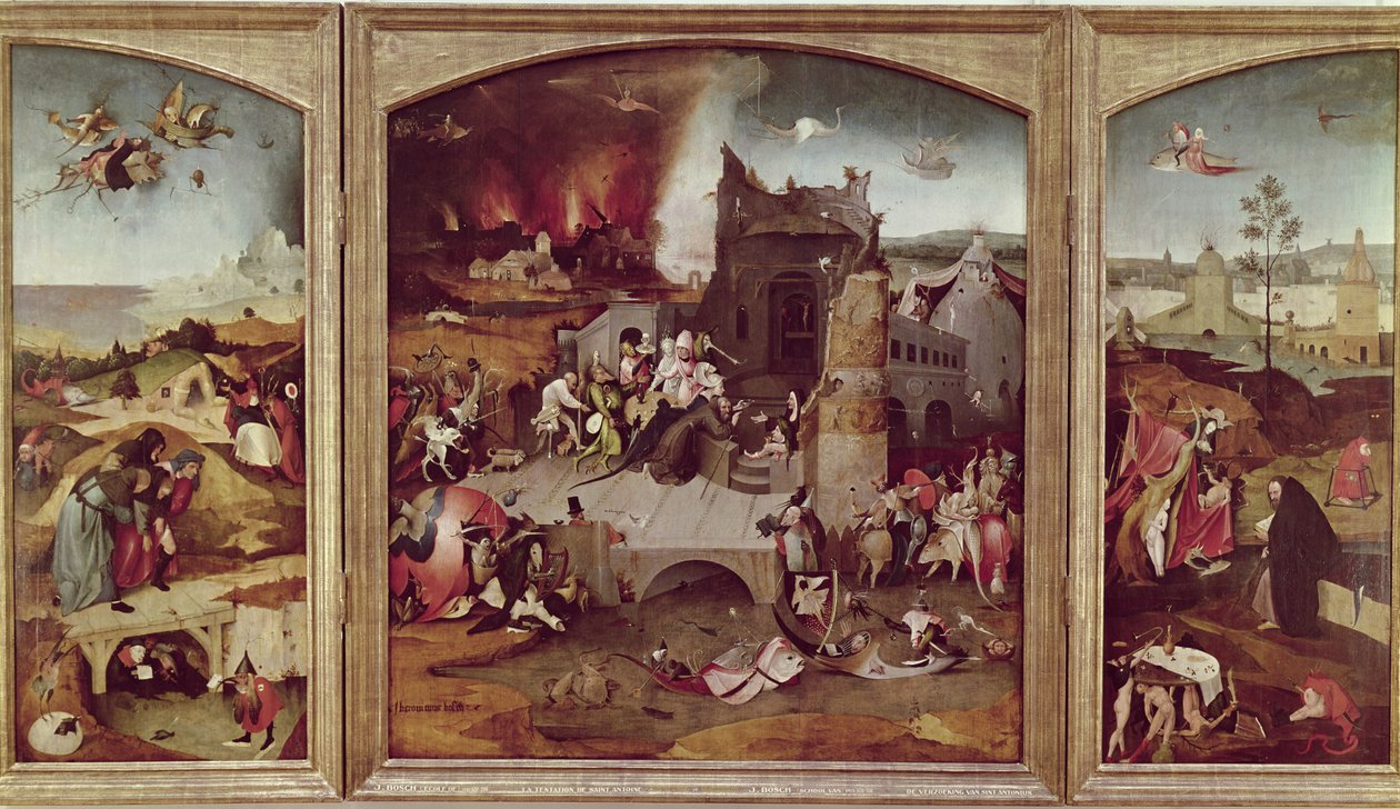 Triptych Pokušení svatého Antonína od Hieronymus Bosch