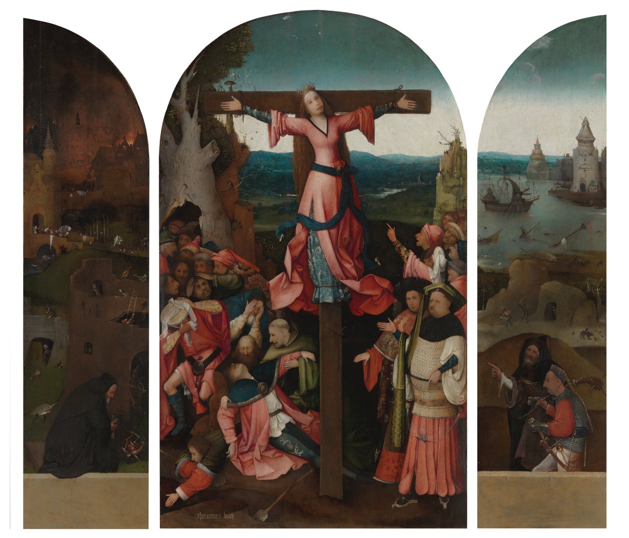 Triptych ukřižovaného mučedníka od Hieronymus Bosch
