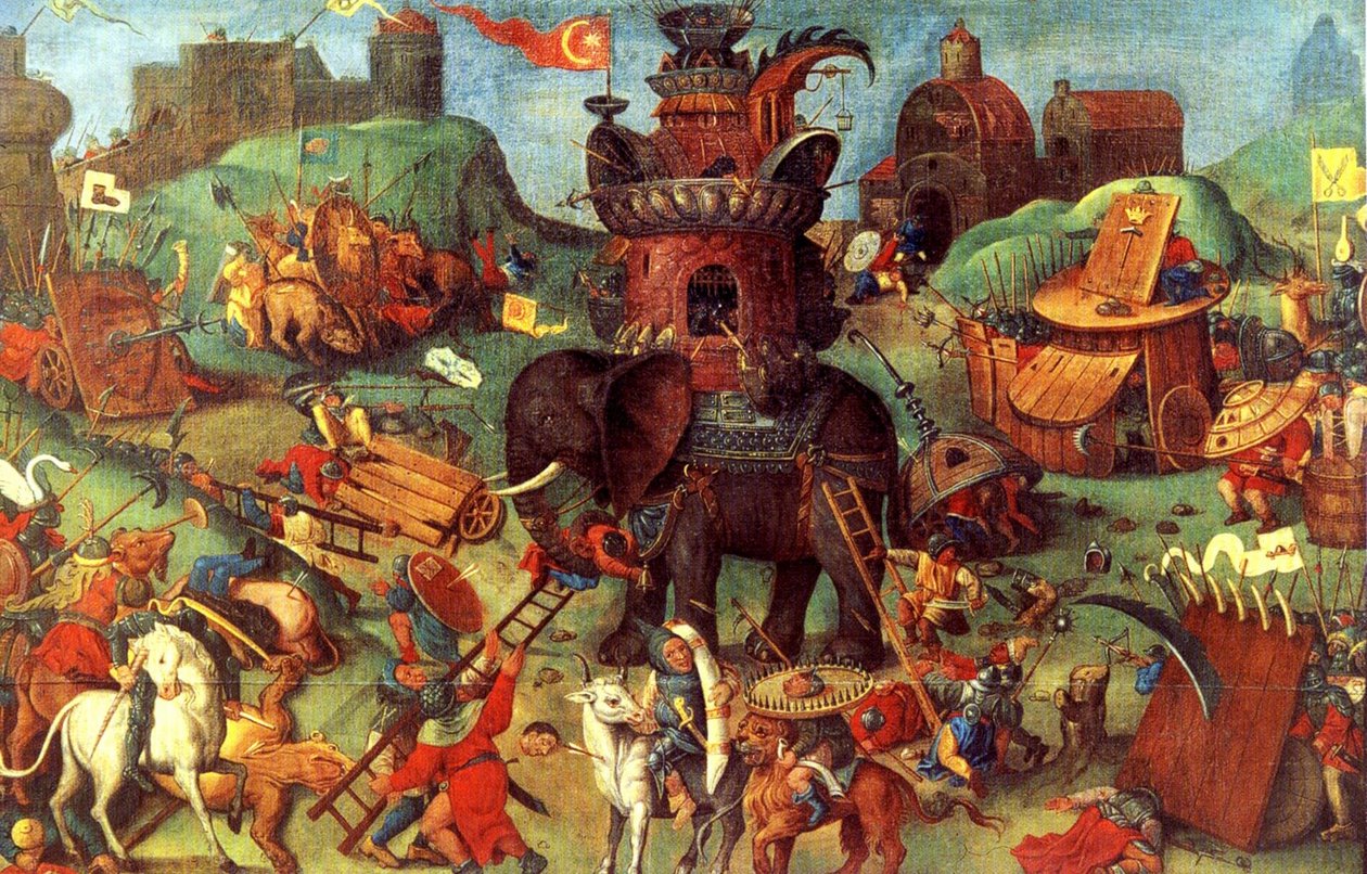 Válečný slon od Hieronymus Bosch
