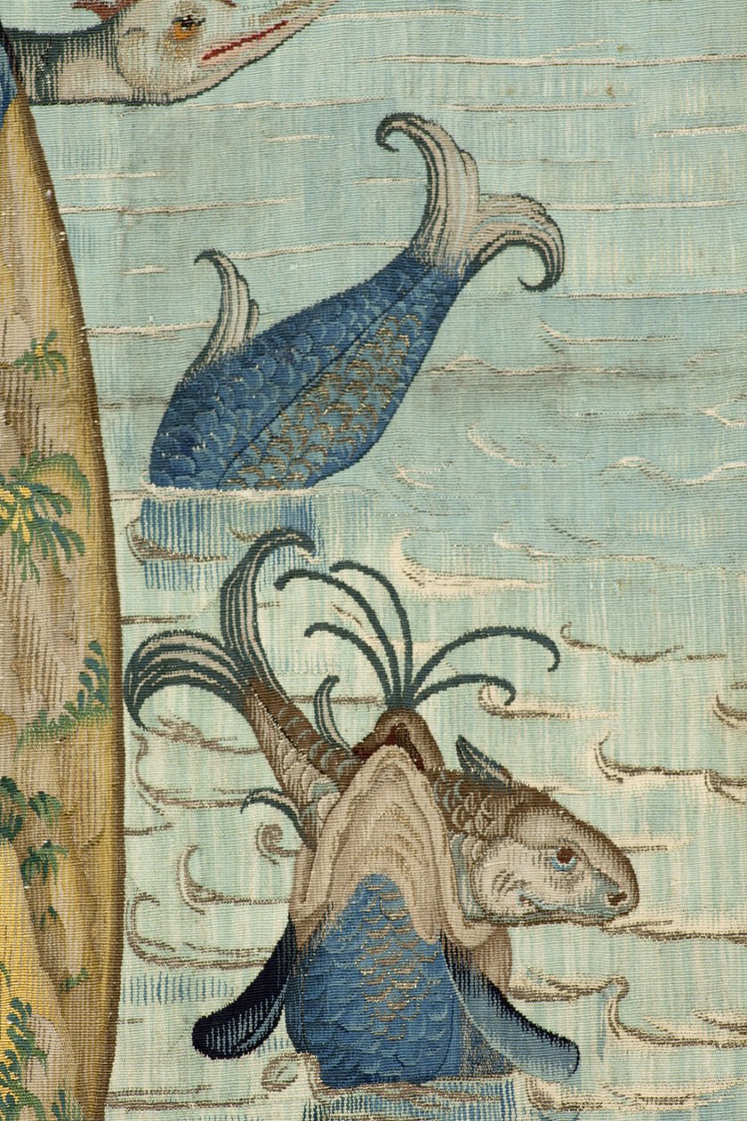 Tapisérie inspirovaná dílem Hieronyma Bosche, kolem roku 1560 (zlato, stříbro, hedvábí a vlna) od Hieronymus (after) Bosch