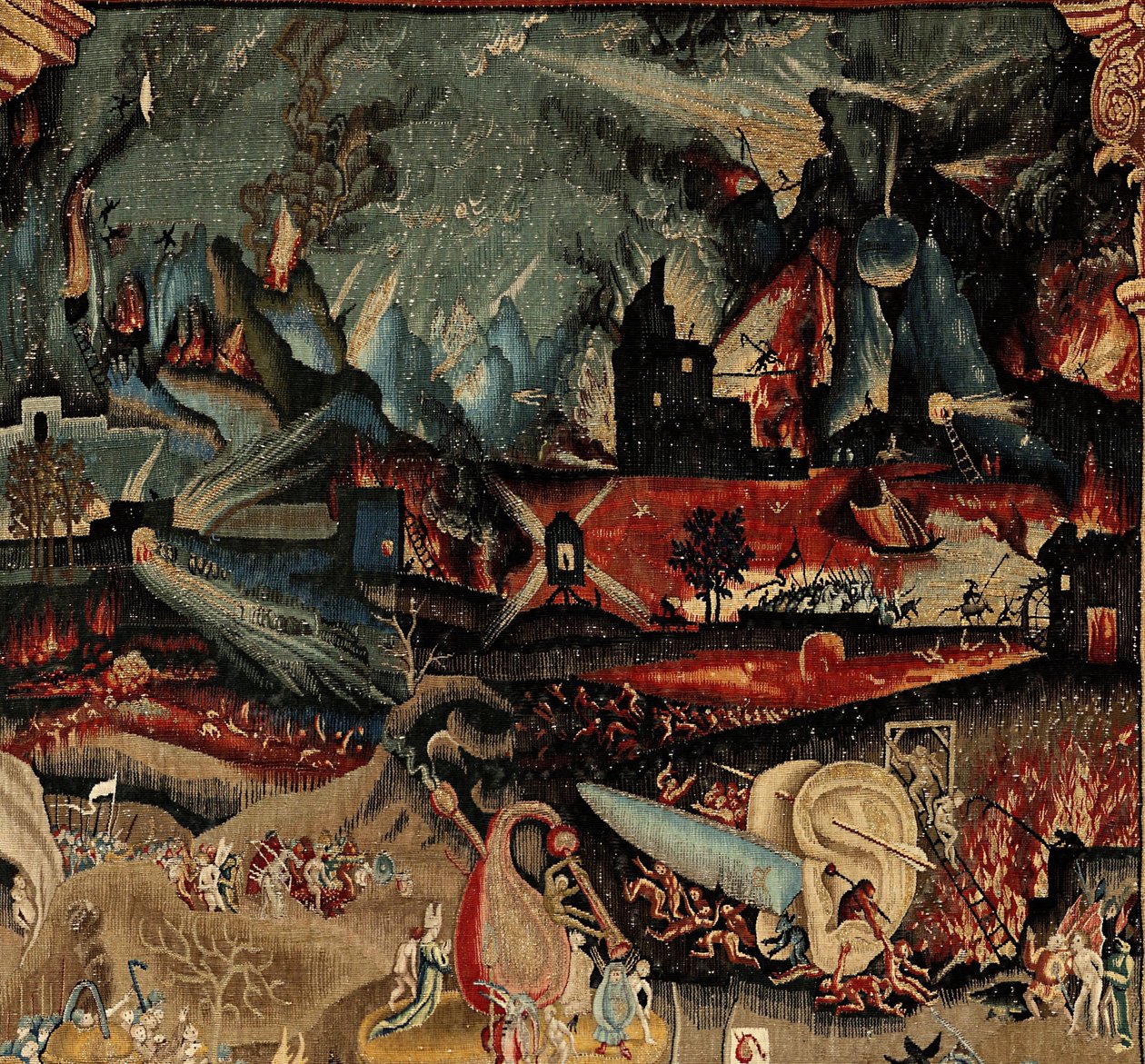 Zahrada pozemských rozkoší. ca. 1560 (tapisérie) od Hieronymus (after) Bosch