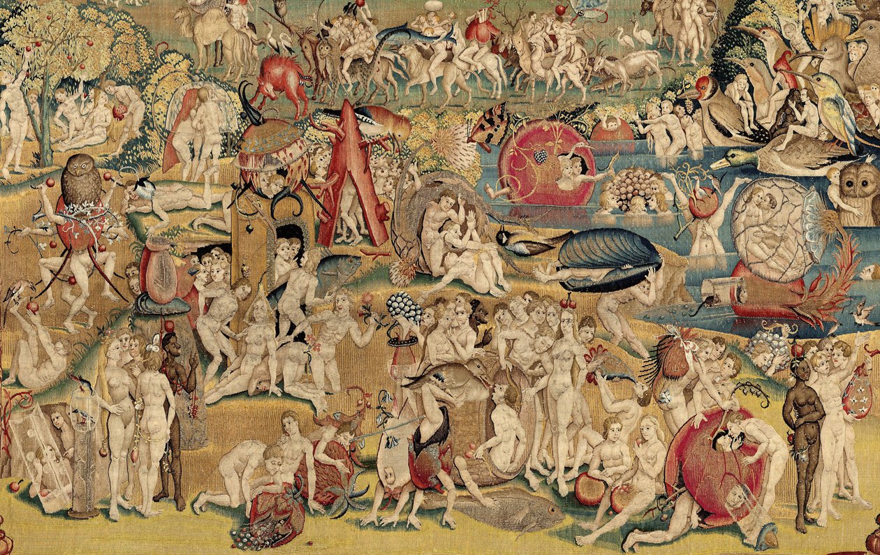 Zahrada pozemských rozkoší. ca. 1560 (tapisérie) od Hieronymus (after) Bosch
