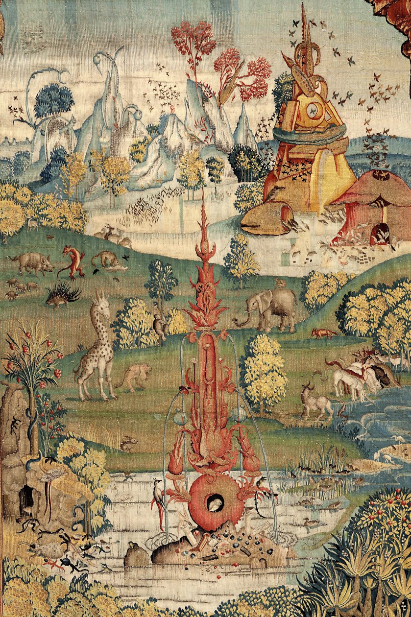 Zahrada pozemských rozkoší. ca. 1560 (tapisérie) od Hieronymus (after) Bosch