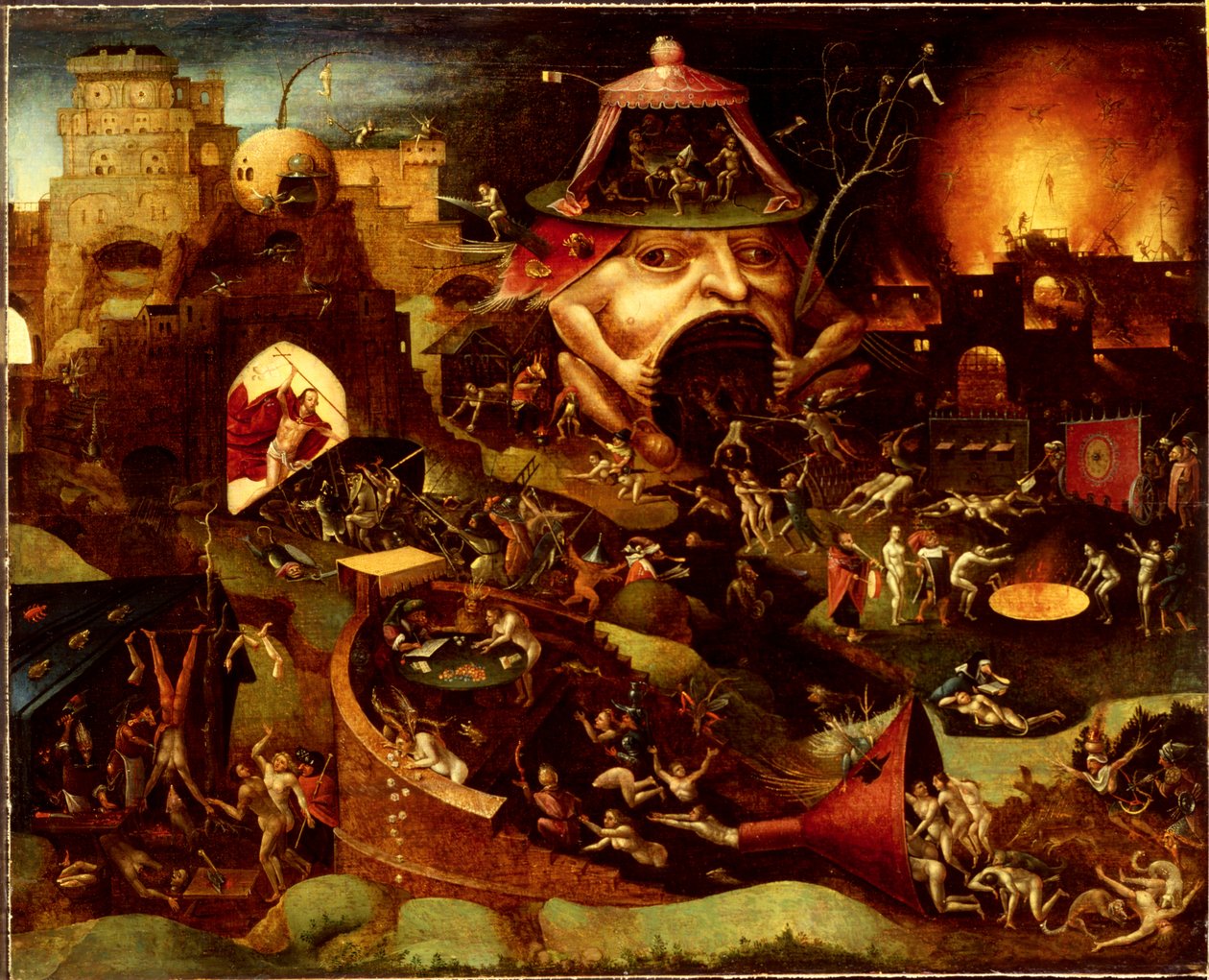 Kristus v limbu, c. 1575 (olej na dřevě) od Hieronymus (follower of) Bosch