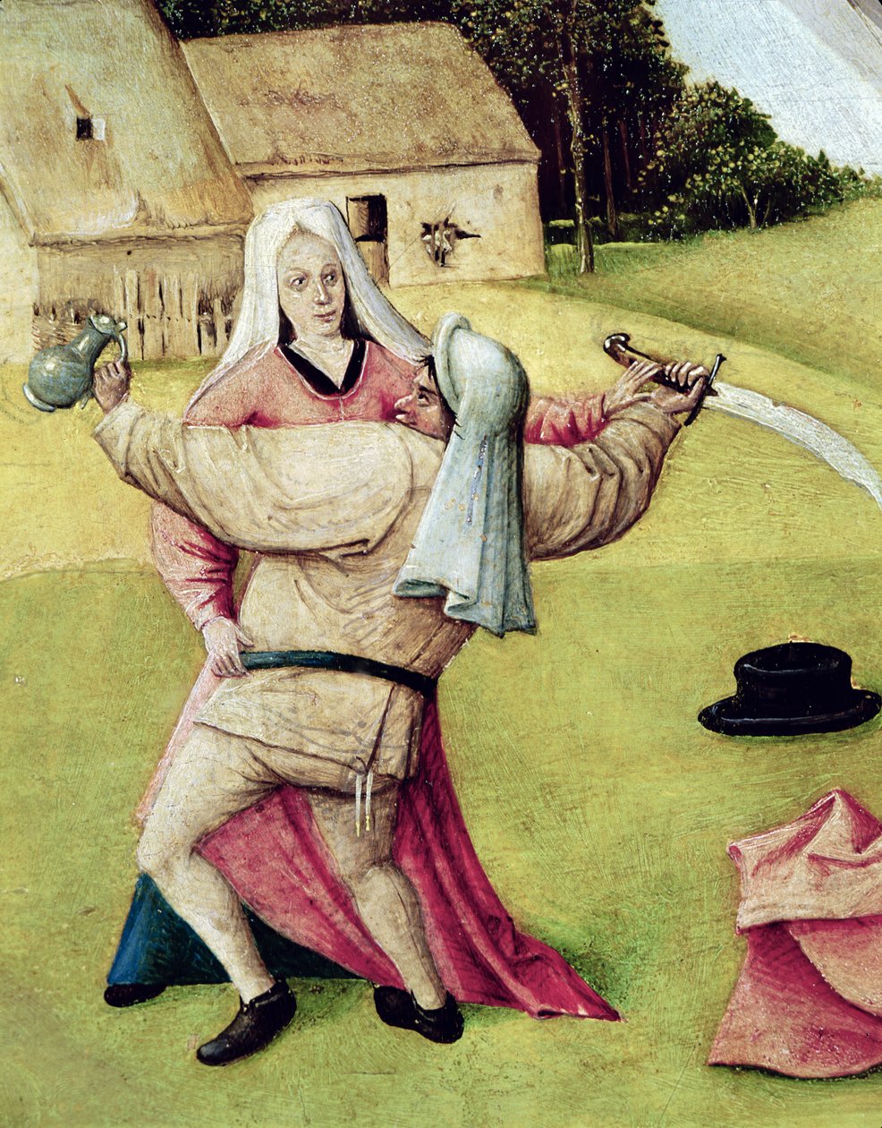 Hněv, detail z "Tabulky sedmi smrtelných hříchů a čtyř posledních věcí", asi 1480 od Hieronymus Bosch