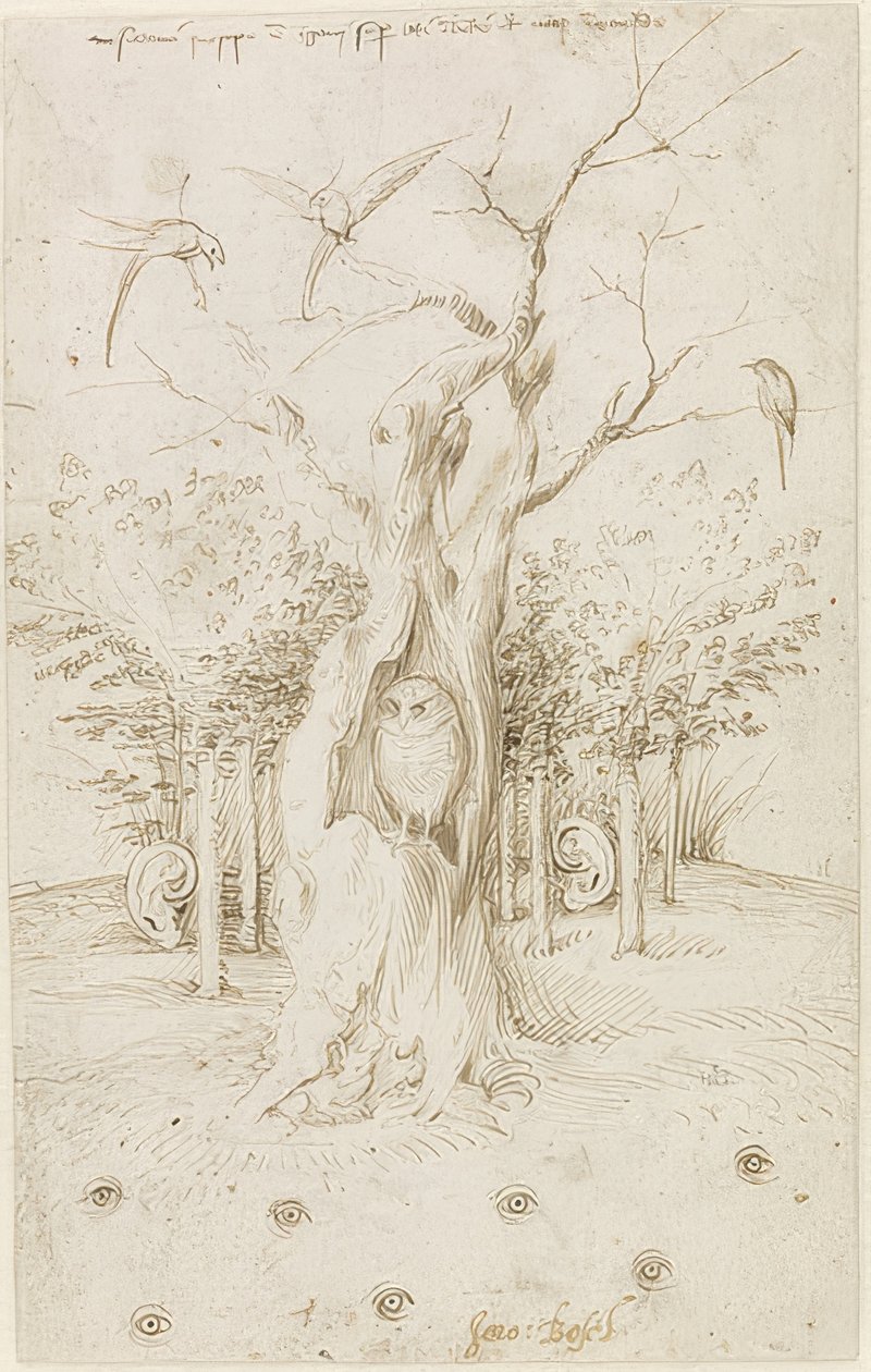 Pole má oči, les má uši od Hieronymus Bosch