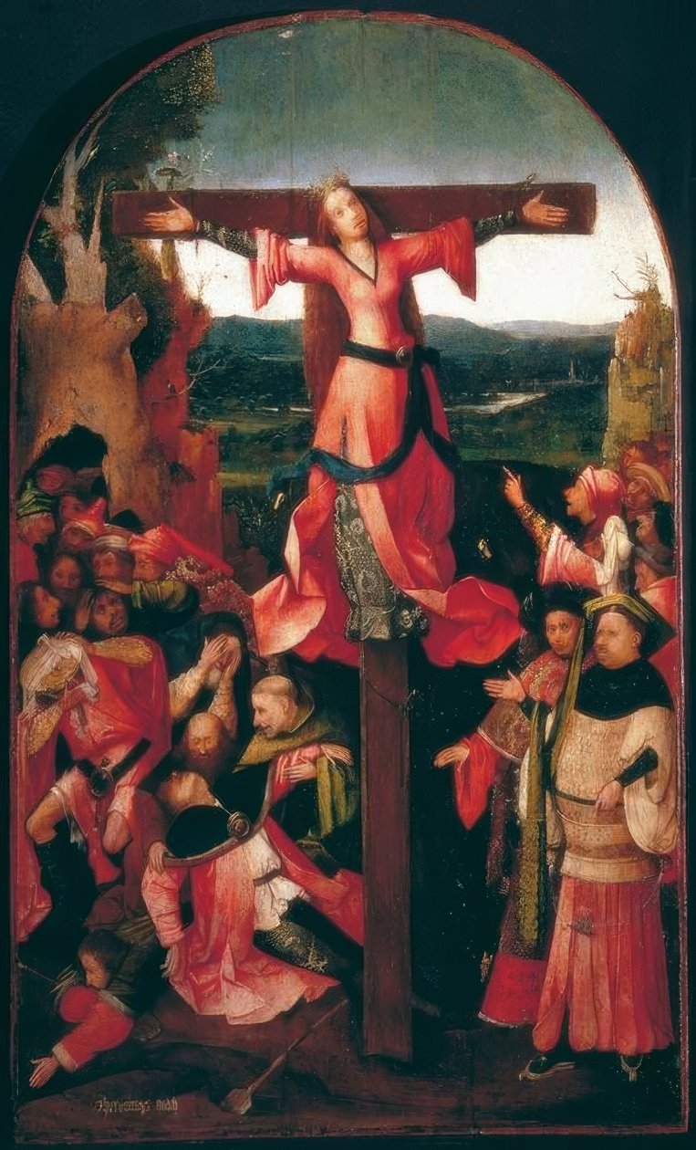 Ukřižování svaté Julie (nebo Liberata) od Hieronymus Bosch