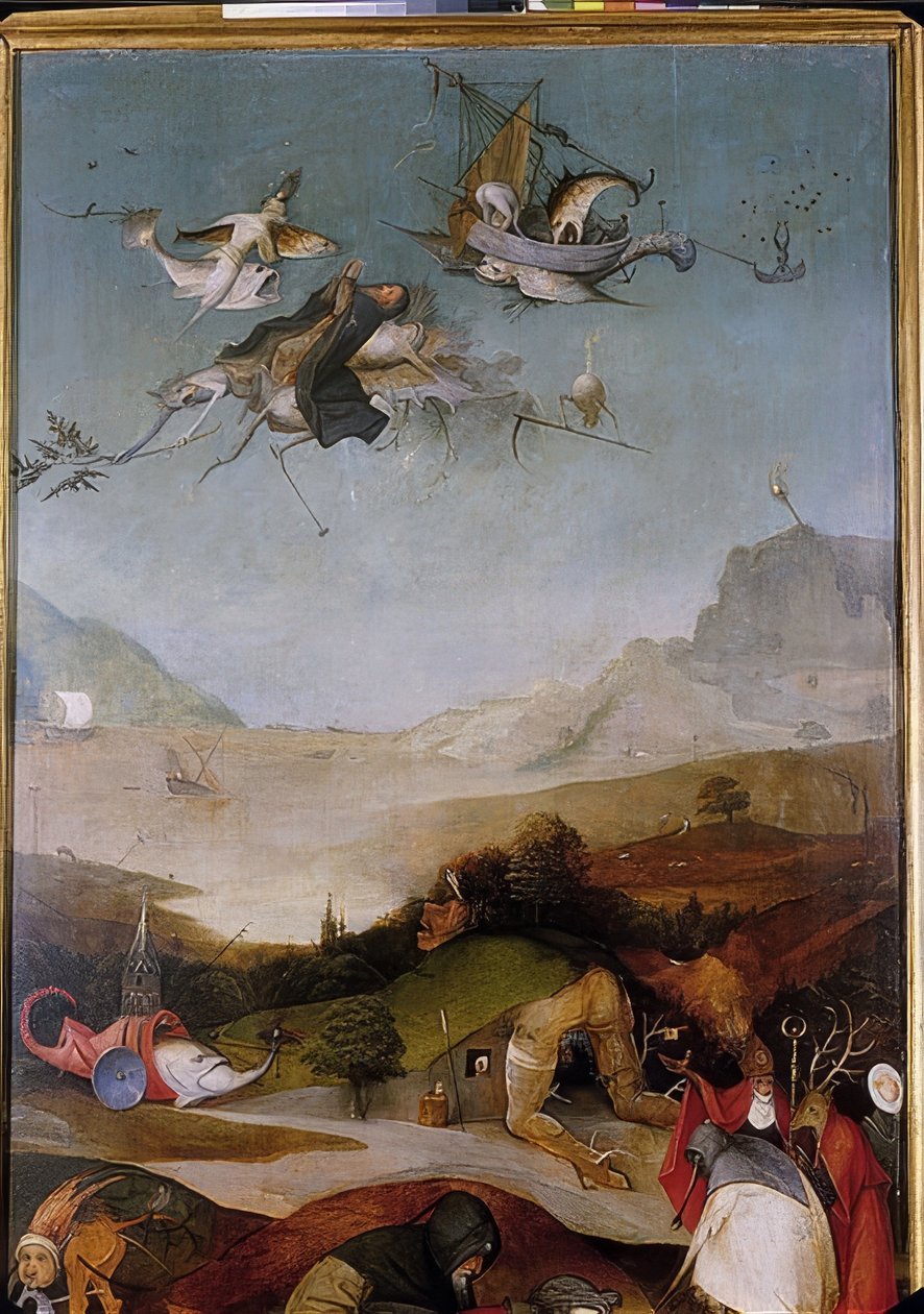 The Temptation of Saint Anthony (Triptycon, detail levého křídla) od Hieronymus Bosch