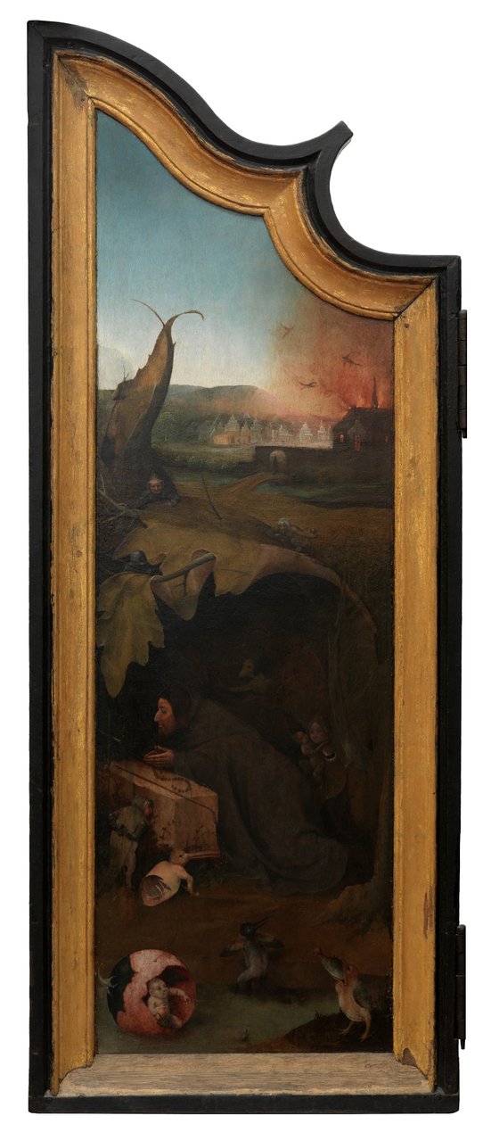 Levý panel Triptychu Job, cca 1500-24 (olej na panelu) od Hieronymus Bosch