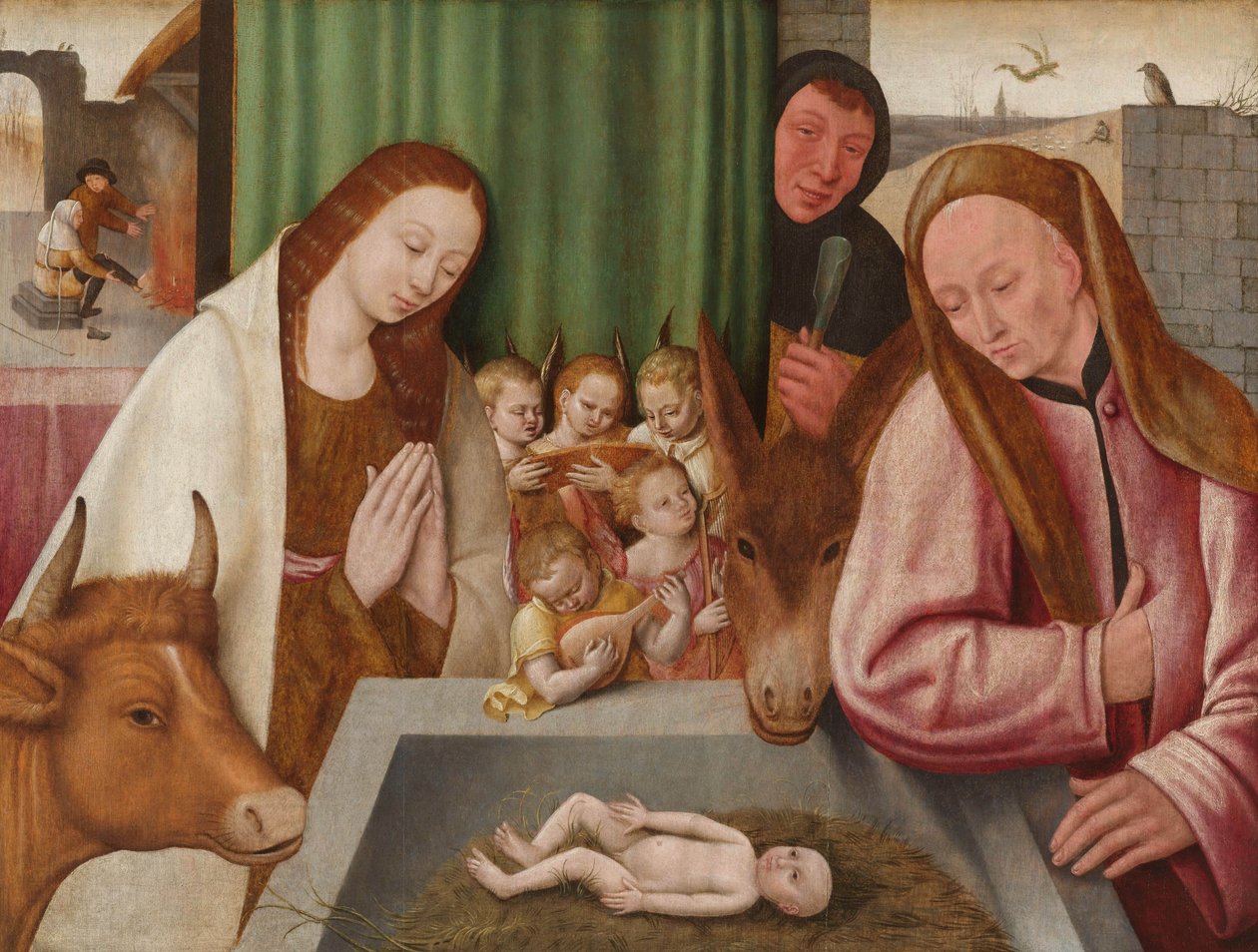 Narození Páně, kolem 1550-1600 od Hieronymus Bosch
